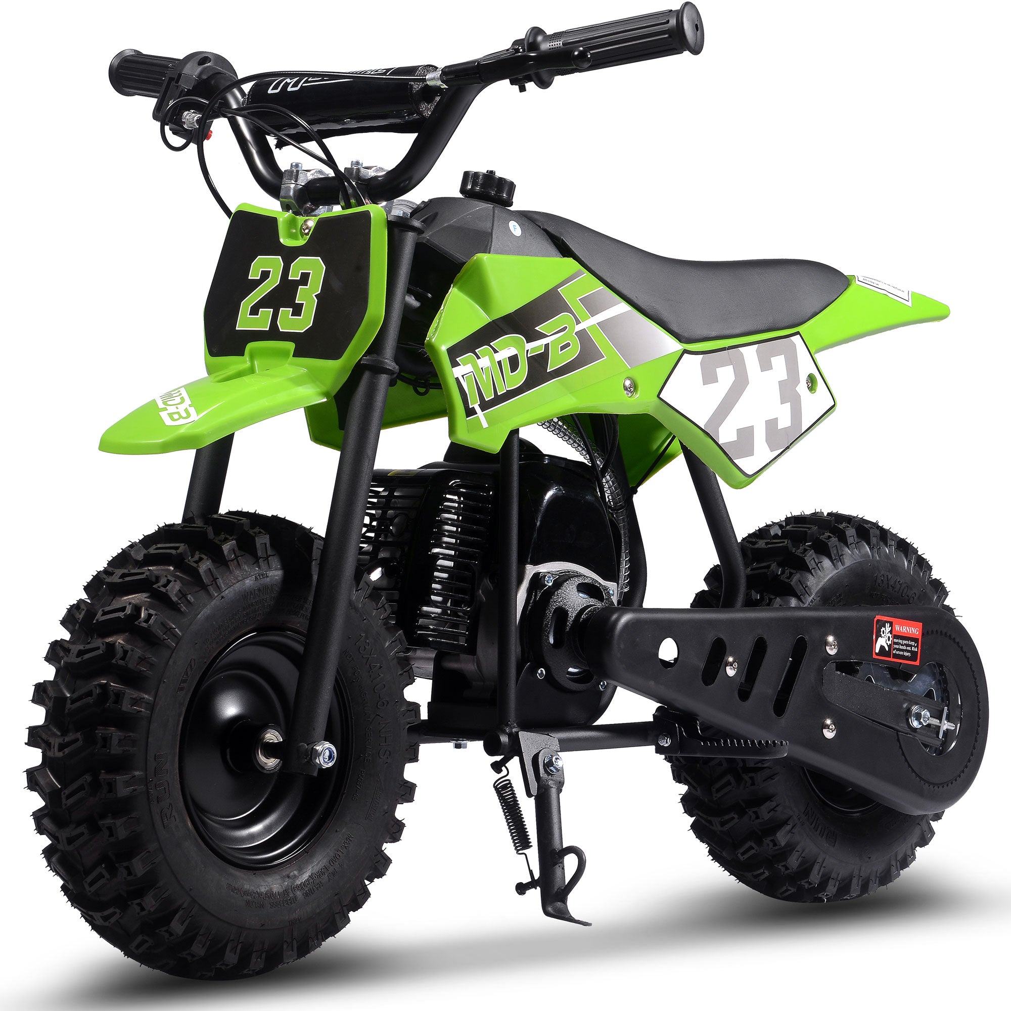 MotoTec Big Supermoto 50cc 2-Stroke Kids Dirt Bike Green