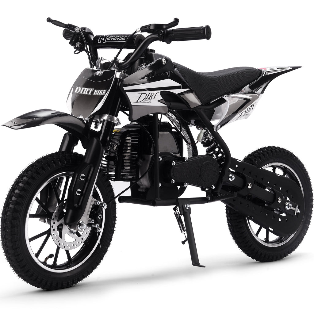 MotoTec Big Alien 50cc 2-Stroke Kids Gas Dirt Bike Black