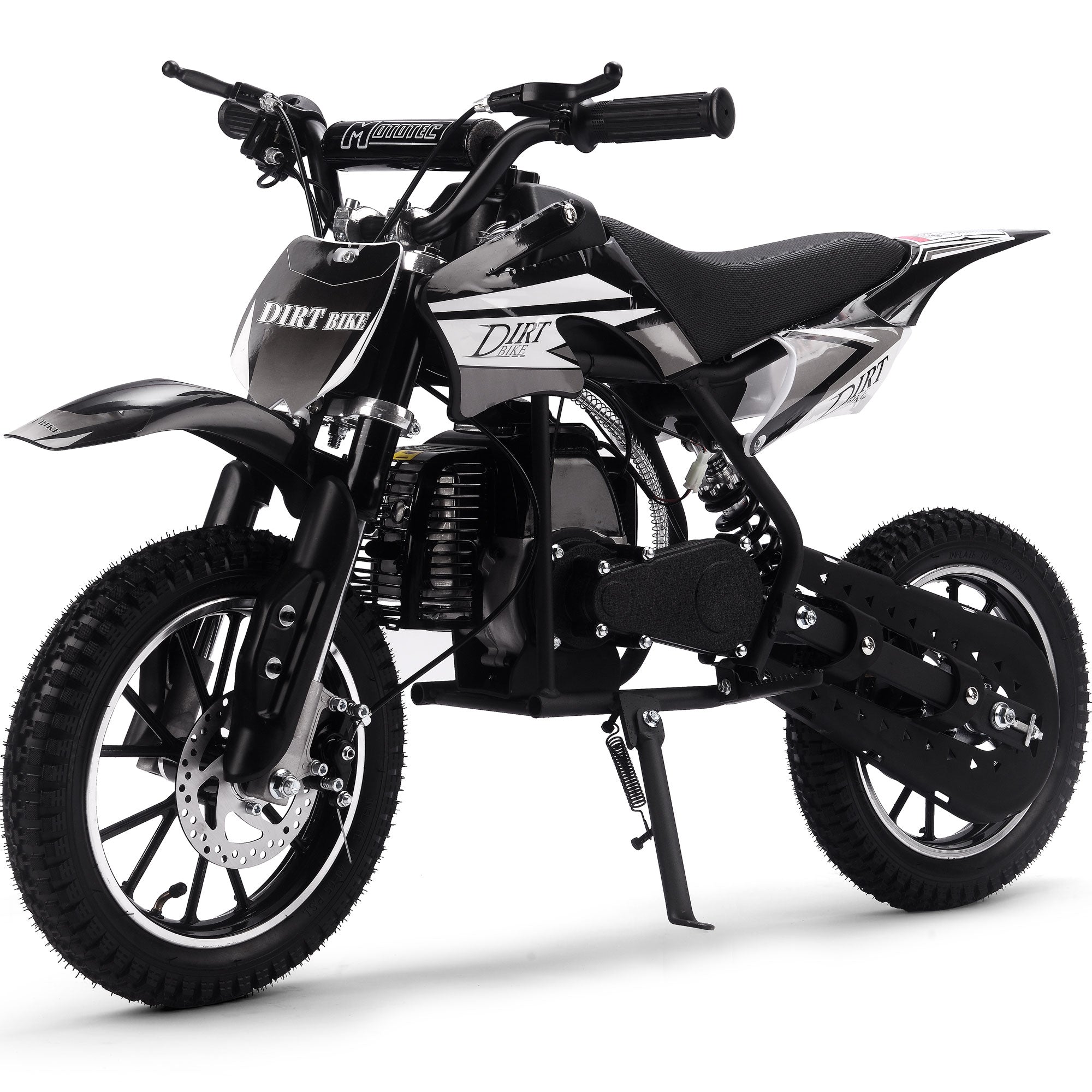 MotoTec Big Alien 50cc 2-Stroke Kids Gas Dirt Bike Black