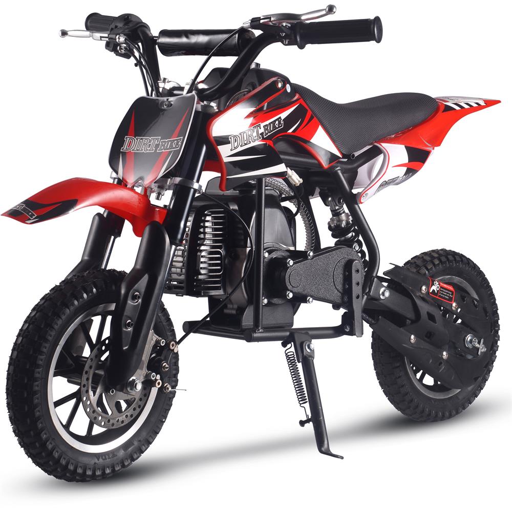 MotoTec Big Alien 50cc 2-Stroke Kids Gas Dirt Bike Red