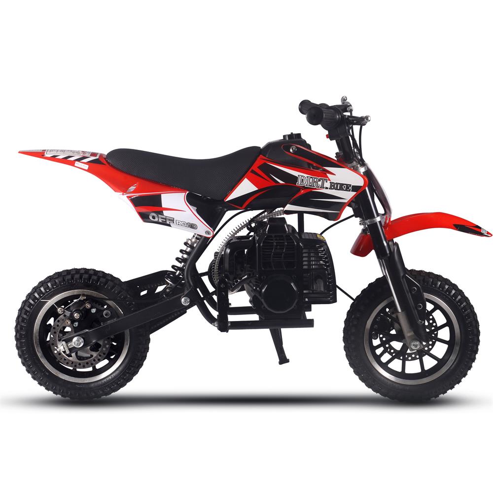 MotoTec Big Alien 50cc 2-Stroke Kids Gas Dirt Bike Red