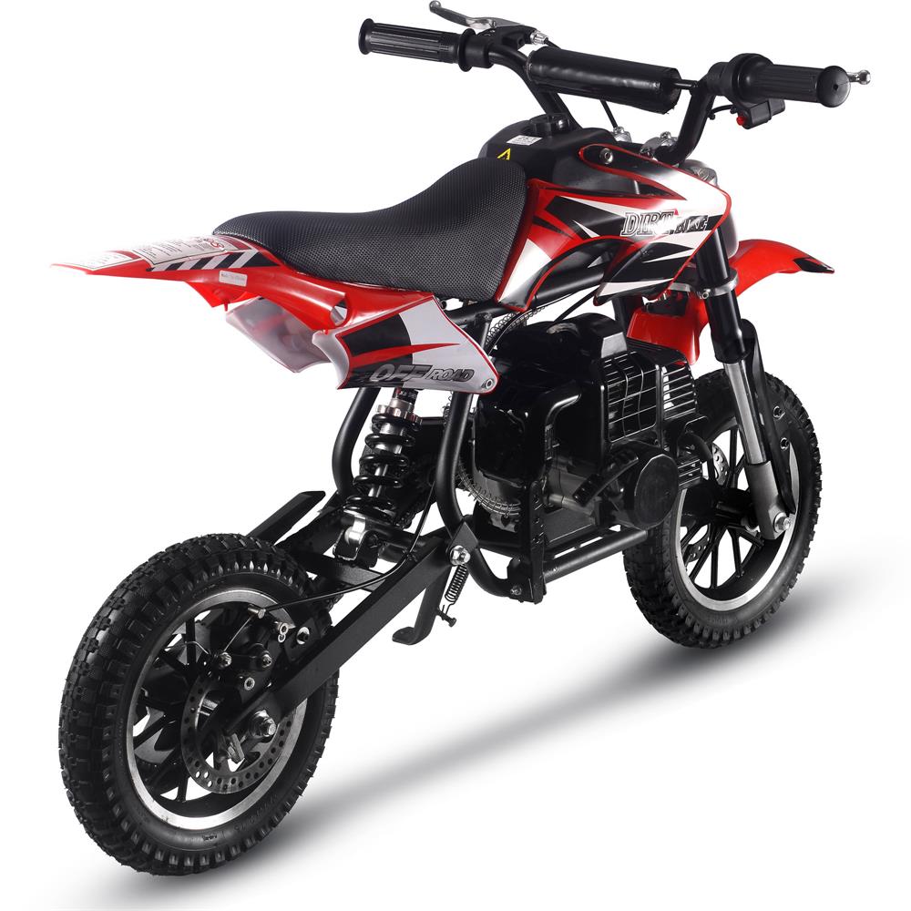 MotoTec Big Alien 50cc 2-Stroke Kids Gas Dirt Bike Red