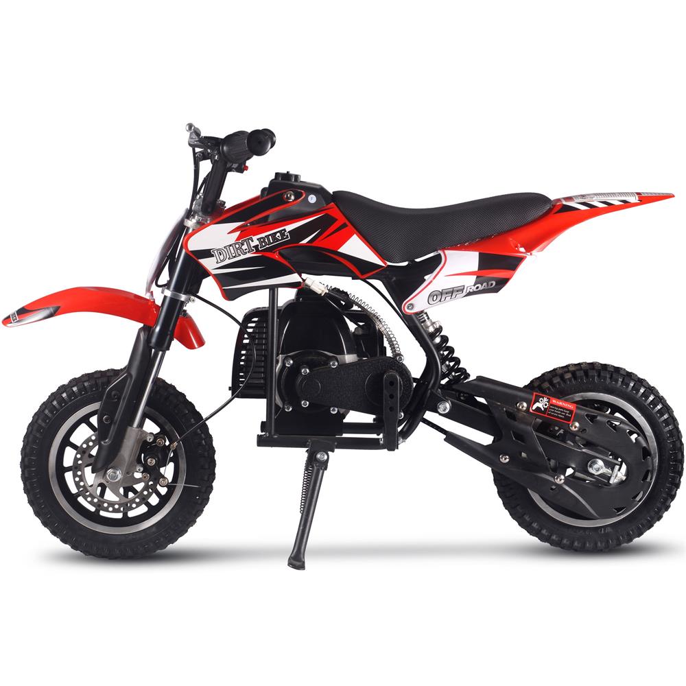 MotoTec Big Alien 50cc 2-Stroke Kids Gas Dirt Bike Red
