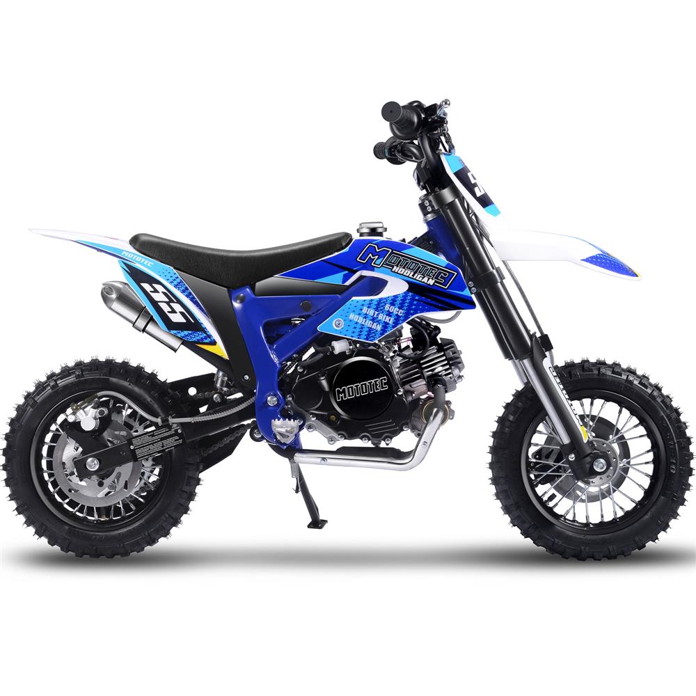 MotoTec Hooligan 72cc 4-Stroke Gas Dirt Bike Blue
