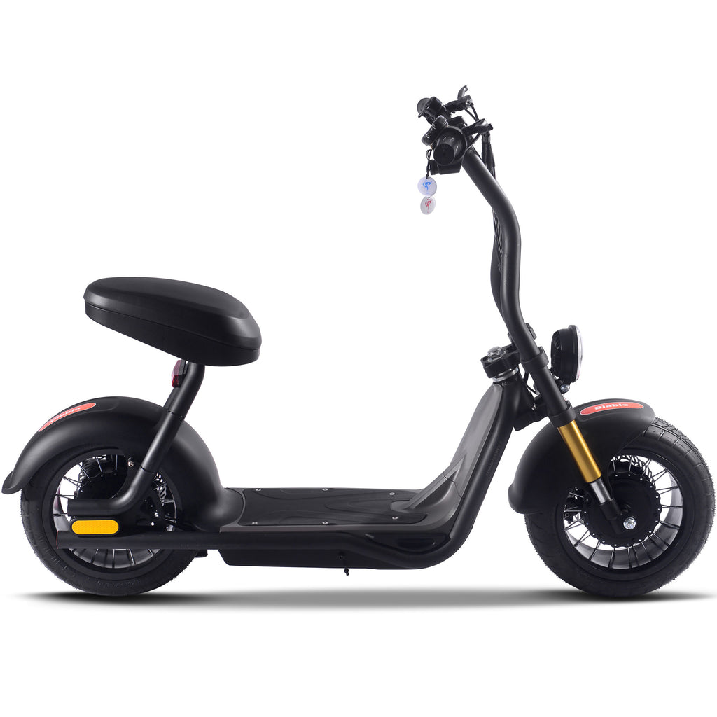 MotoTec Diablo 48v 1000w Lithium Electric Scooter White by SalePriced.net