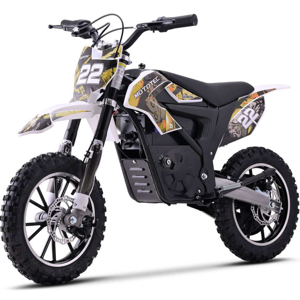 MotoTec 36v 790w Demon Electric Dirt Bike Lithium Orange