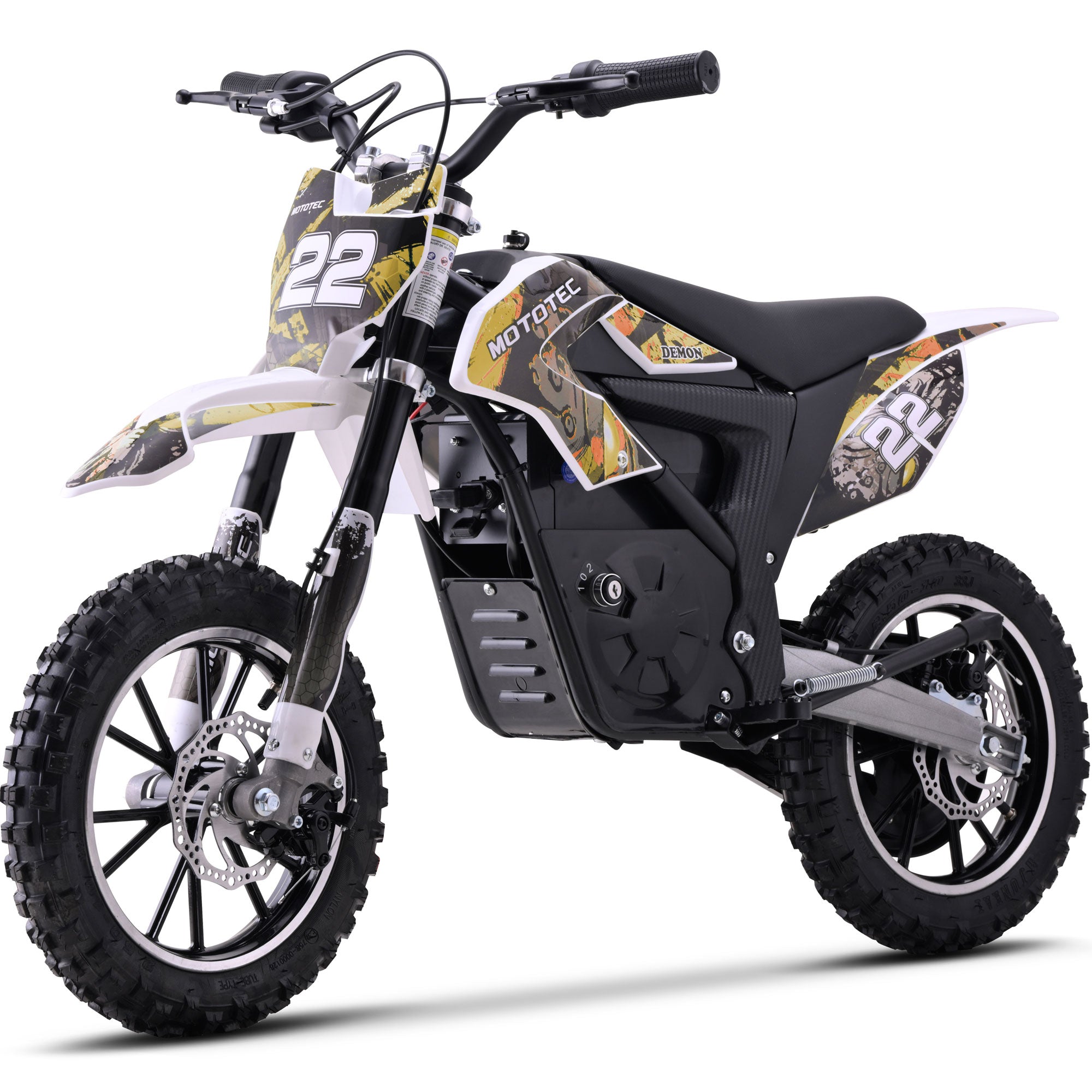 MotoTec 36v 790w Demon Electric Dirt Bike Lithium Orange