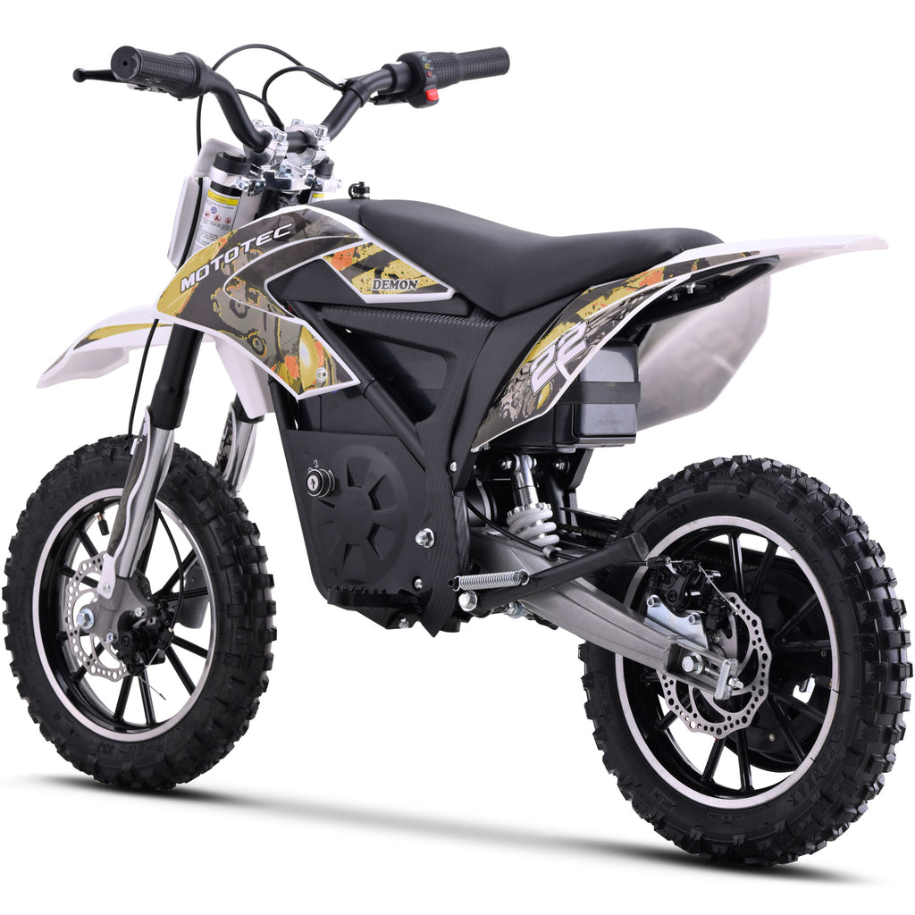 MotoTec 36v 790w Demon Electric Dirt Bike Lithium Orange