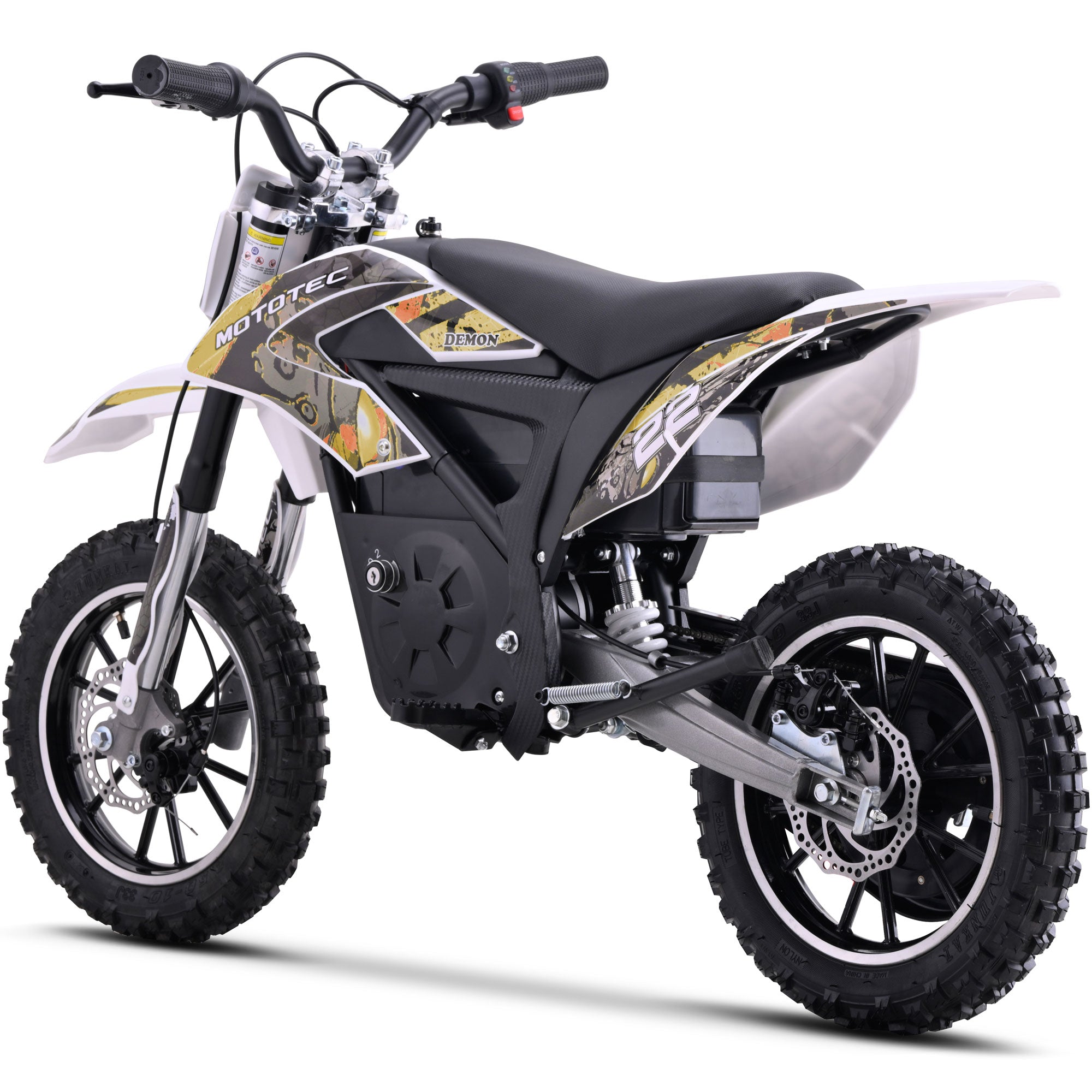MotoTec 36v 790w Demon Electric Dirt Bike Lithium Orange