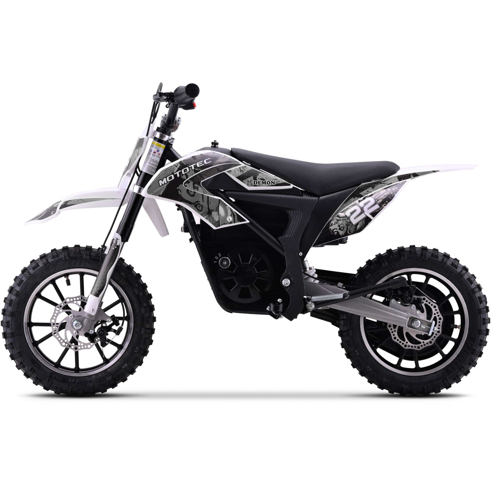 MotoTec 36v 790w Demon Electric Dirt Bike Lithium White