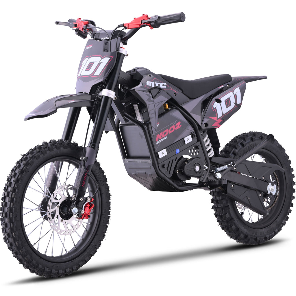 MotoTec 60v 2000w Pro Electric Dirt Bike Lithium Red (HP115E)