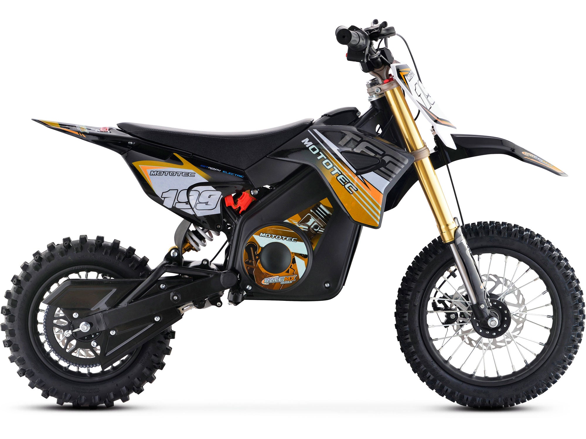 MotoTec 36v 1200w Pro Electric Dirt Bike Lithium Orange