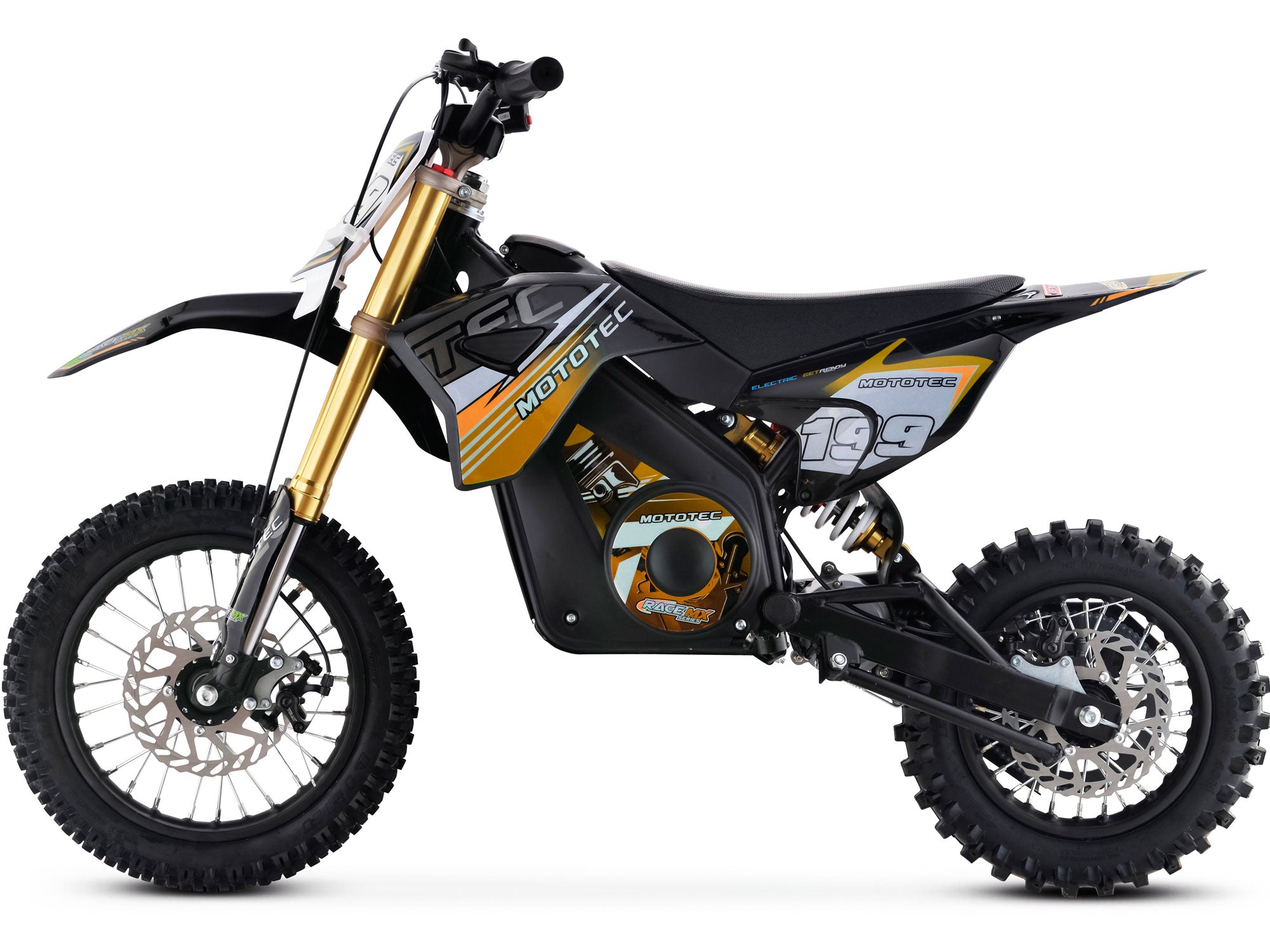 MotoTec 36v 1200w Pro Electric Dirt Bike Lithium Orange