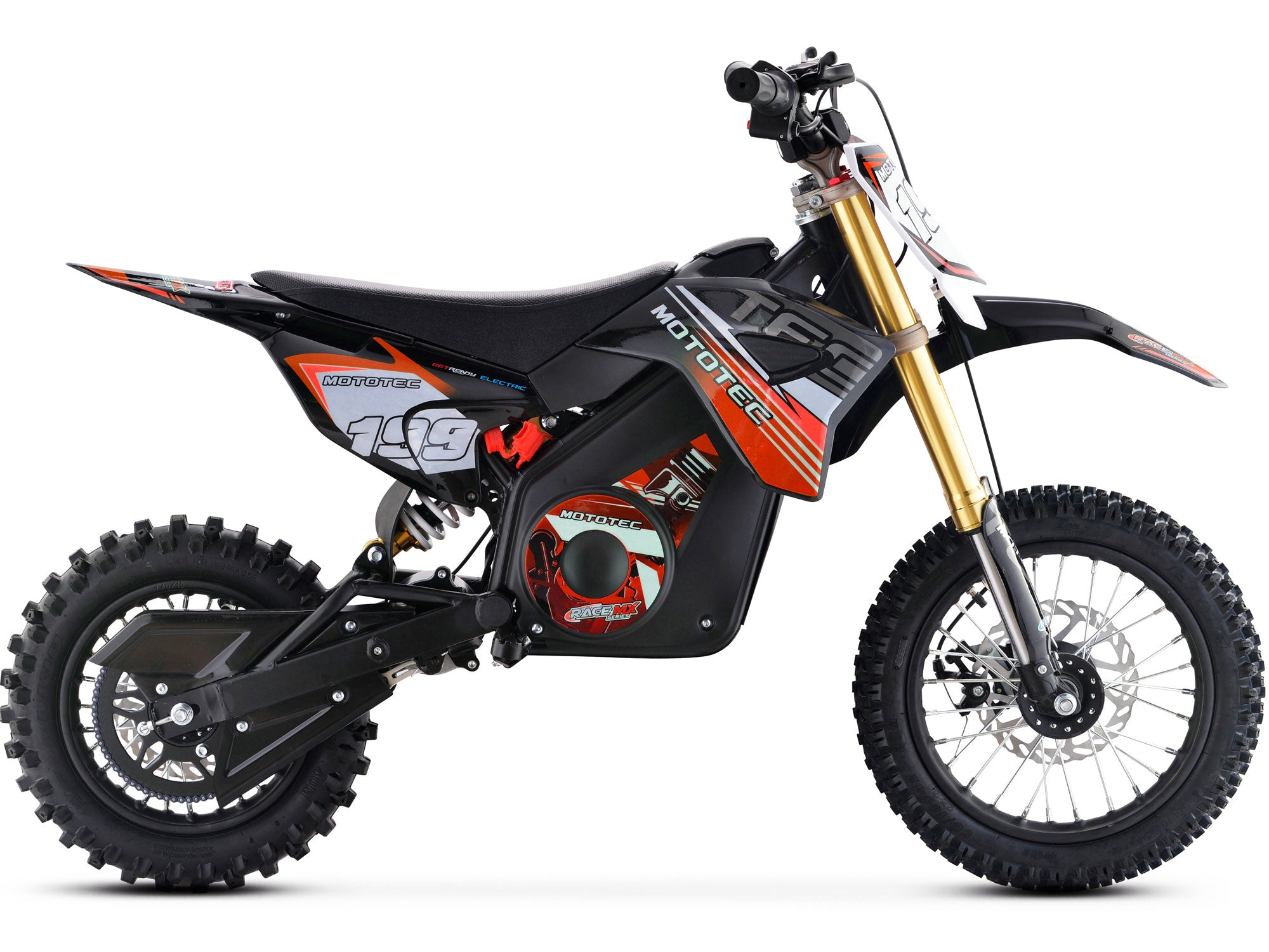 MotoTec 36v 1200w Pro Electric Dirt Bike Lithium Red
