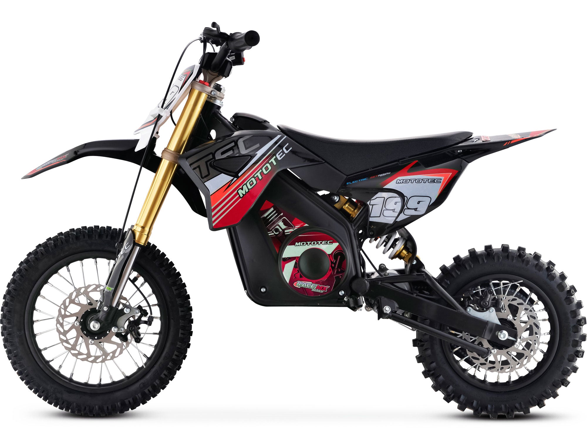 MotoTec 36v 1200w Pro Electric Dirt Bike Lithium Red