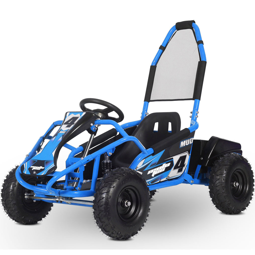 MotoTec Mud Kids Electric 48v 1000w Go Kart Full Suspension Blue by SalePriced.net