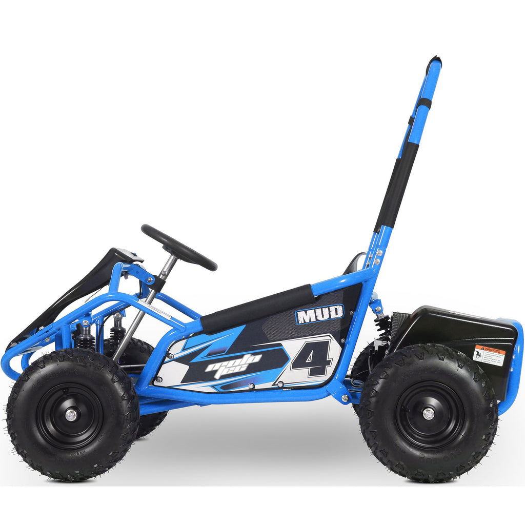 MotoTec Mud Kids Electric 48v 1000w Go Kart Full Suspension Blue by SalePriced.net
