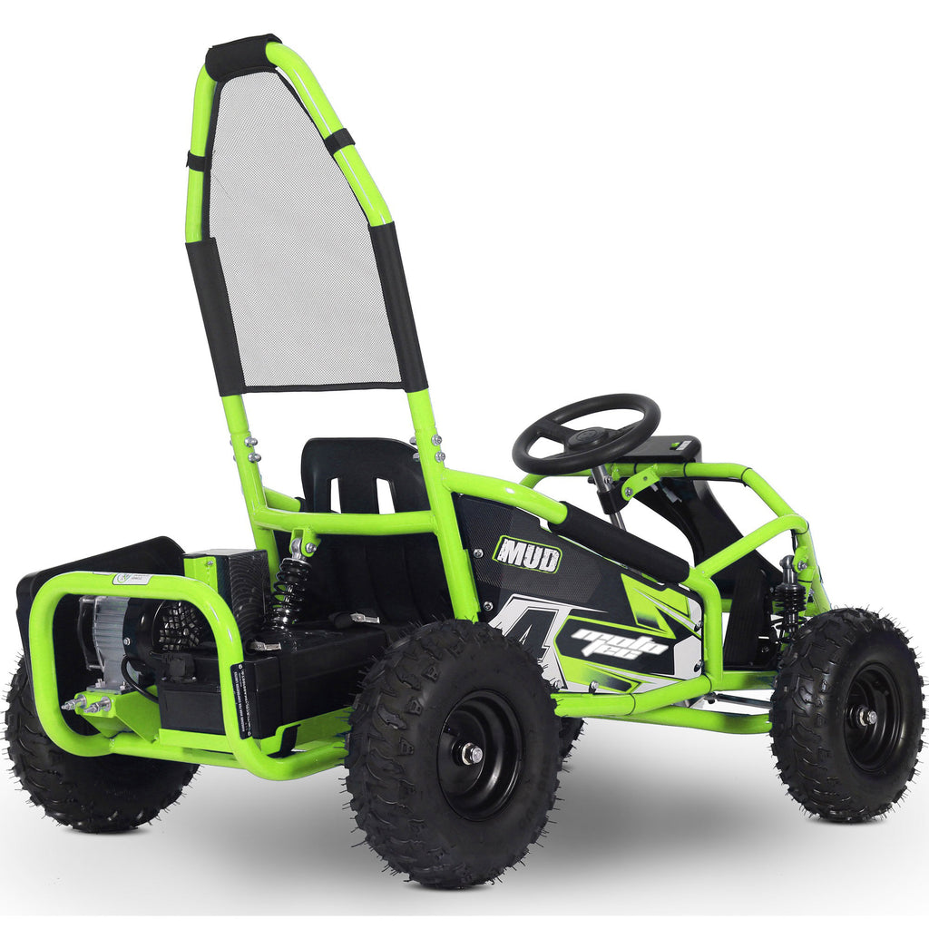 MotoTec Mud Kids Electric 48v 1000w Go Kart Full Suspension Green by SalePriced.net