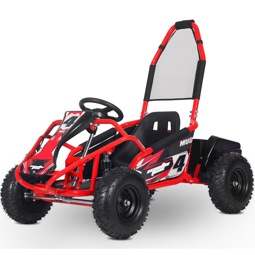 MotoTec Mud Kids Electric 48v 1000w Go Kart Full Suspension Red by SalePriced.net