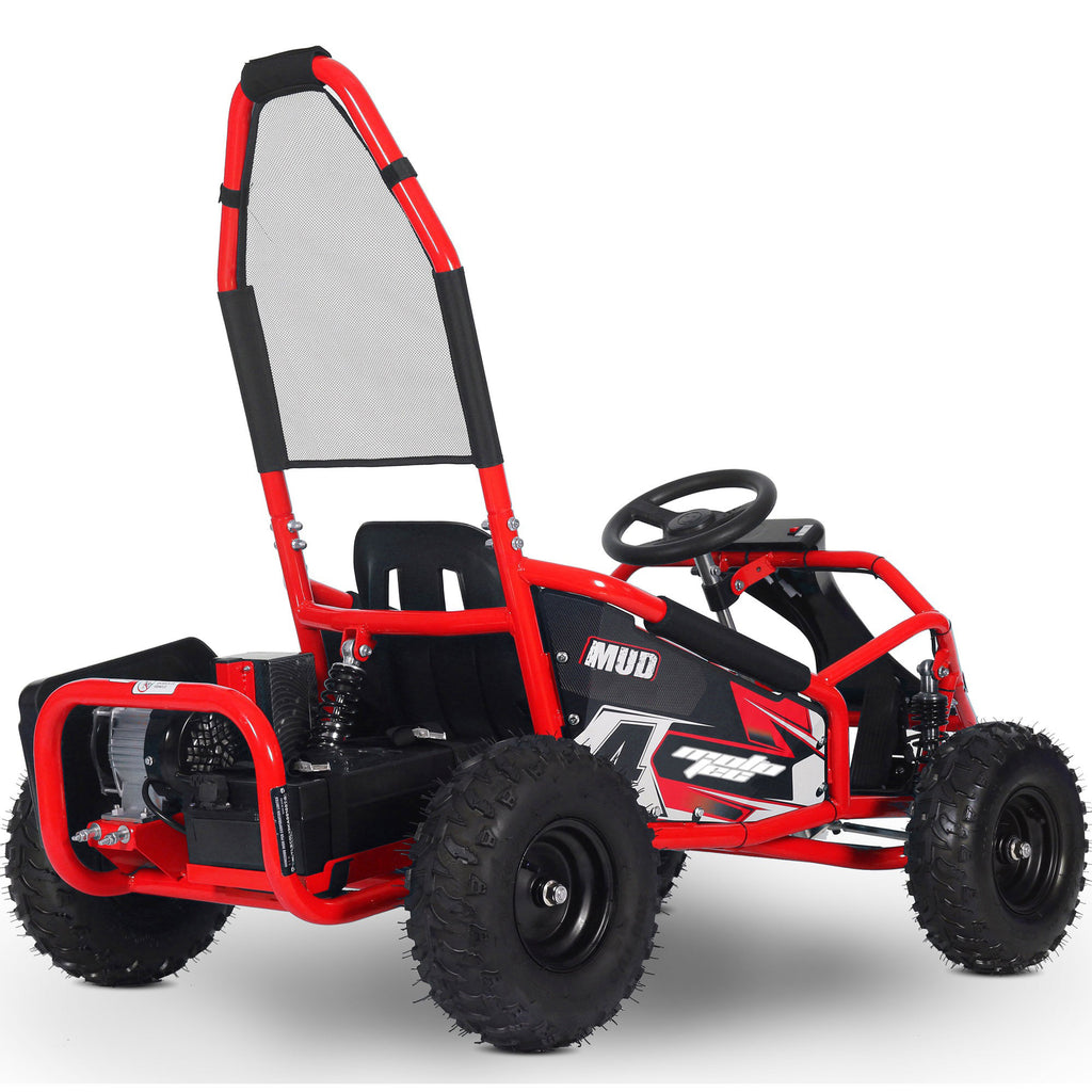 MotoTec Mud Kids Electric 48v 1000w Go Kart Full Suspension Red by SalePriced.net