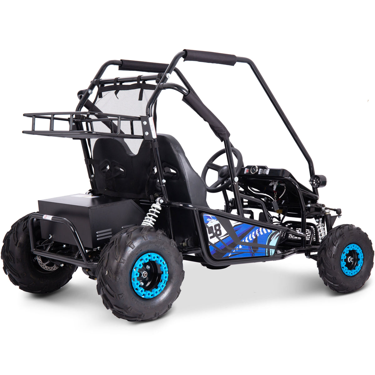MotoTec Mud XL 60v 2000w Electric Go Kart Full Suspension Blue by SalePriced.net