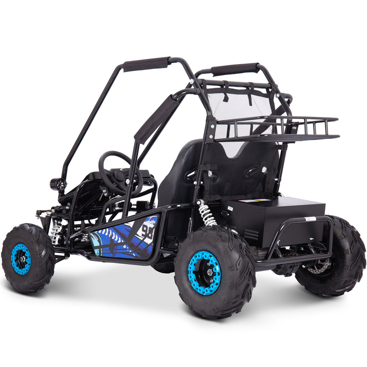 MotoTec Mud XL 60v 2000w Electric Go Kart Full Suspension Blue by SalePriced.net