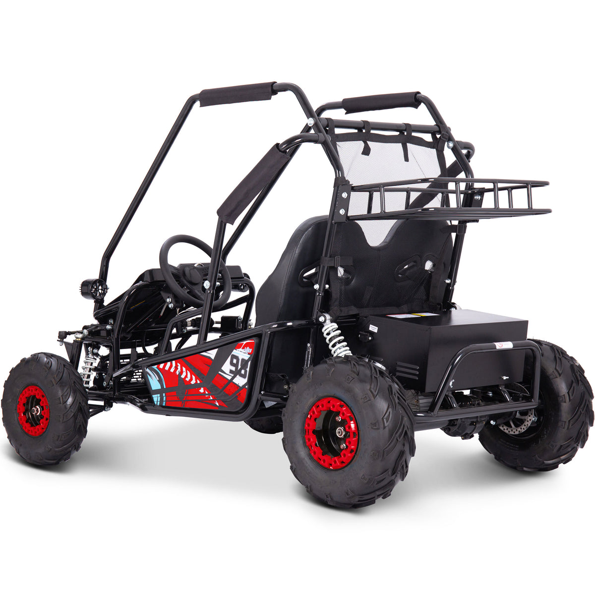 MotoTec Mud XL 60v 2000w Electric Go Kart Full Suspension Red by SalePriced.net