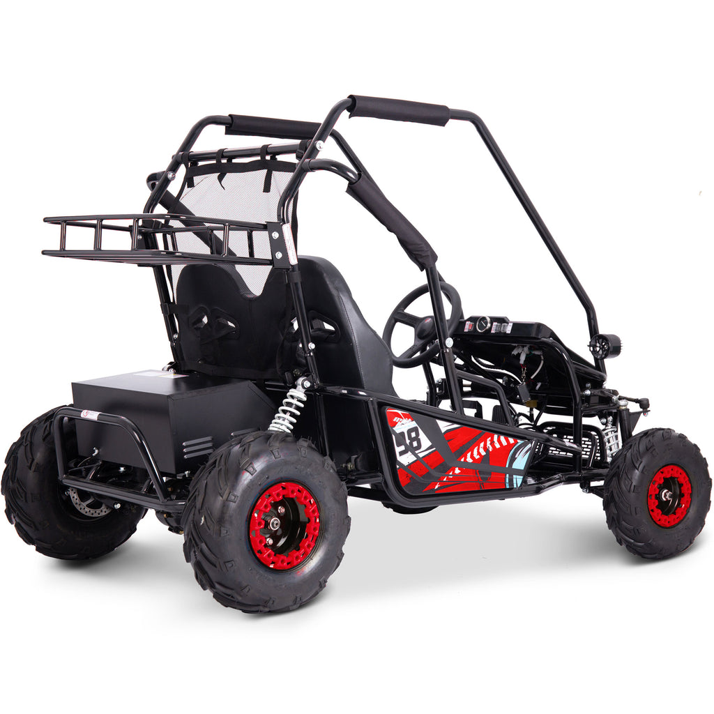 MotoTec Mud XL 60v 2000w Electric Go Kart Full Suspension Red by SalePriced.net