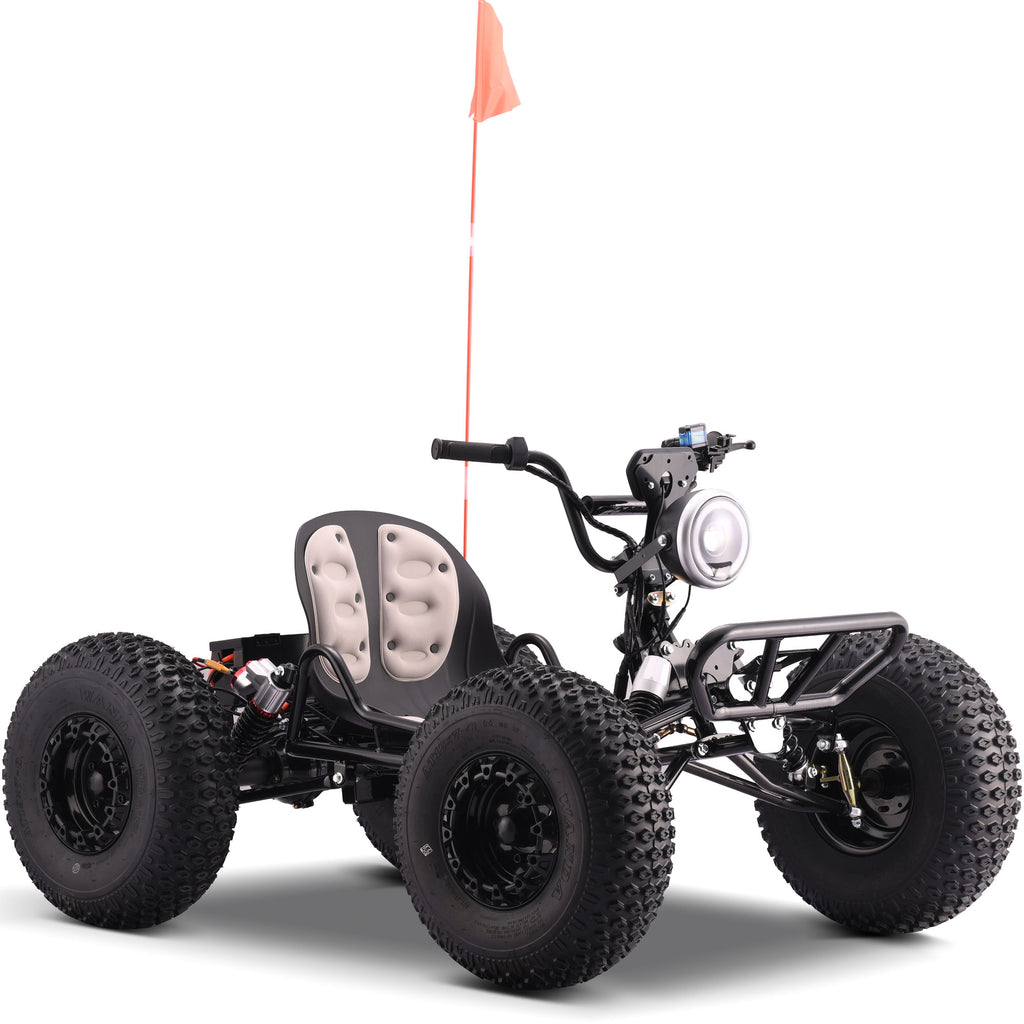 MotoTec Vibe 48v 3000w Electric Go Kart Full Suspension Black by SalePriced.net