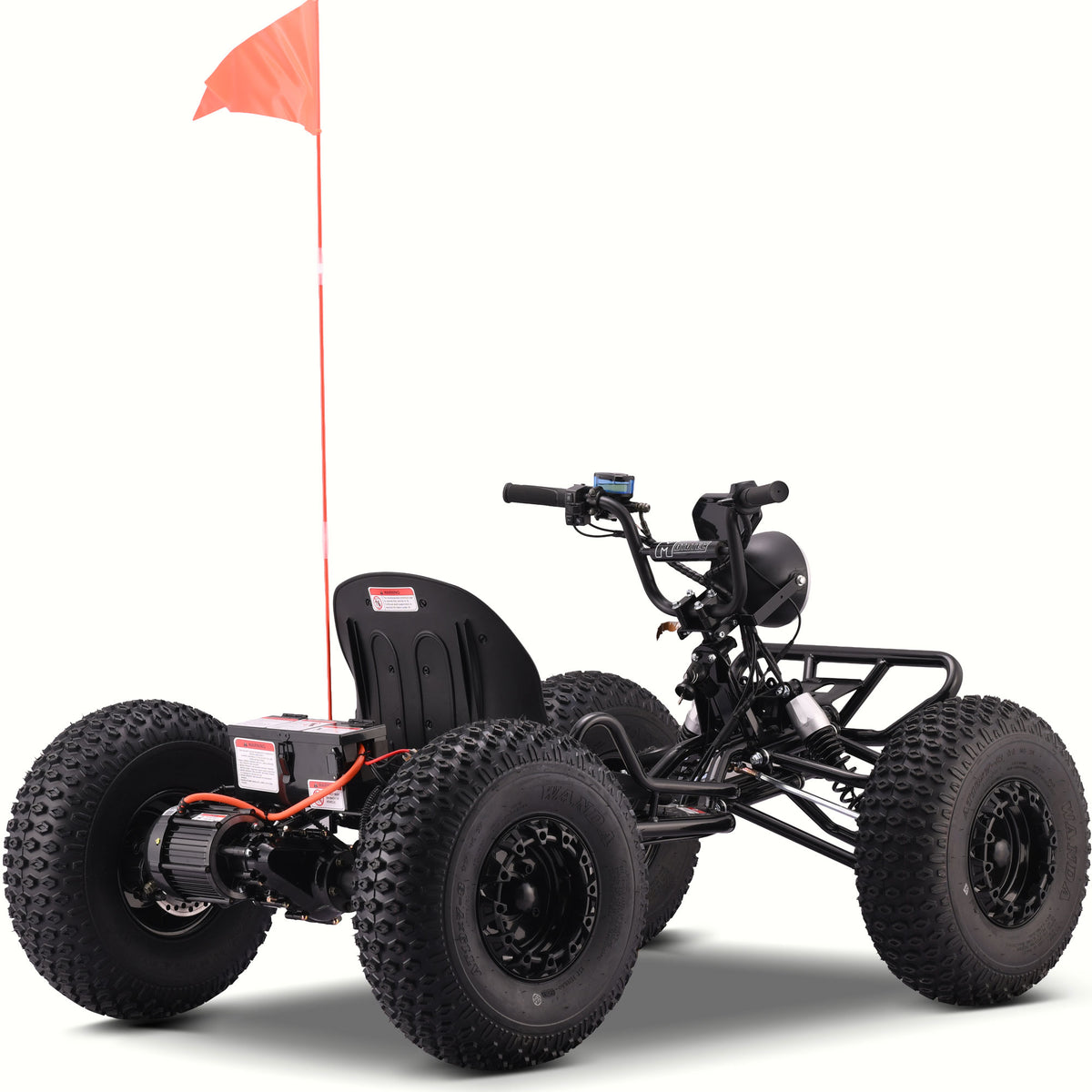 MotoTec Vibe 48v 3000w Electric Go Kart Full Suspension Black by SalePriced.net