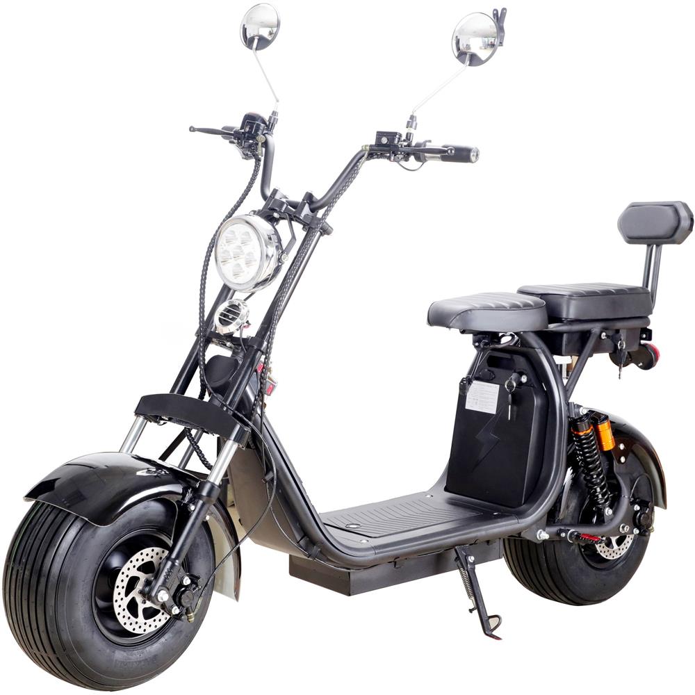 MotoTec Knockout 60v 2000w Lithium Electric Scooter Black by SalePriced.net