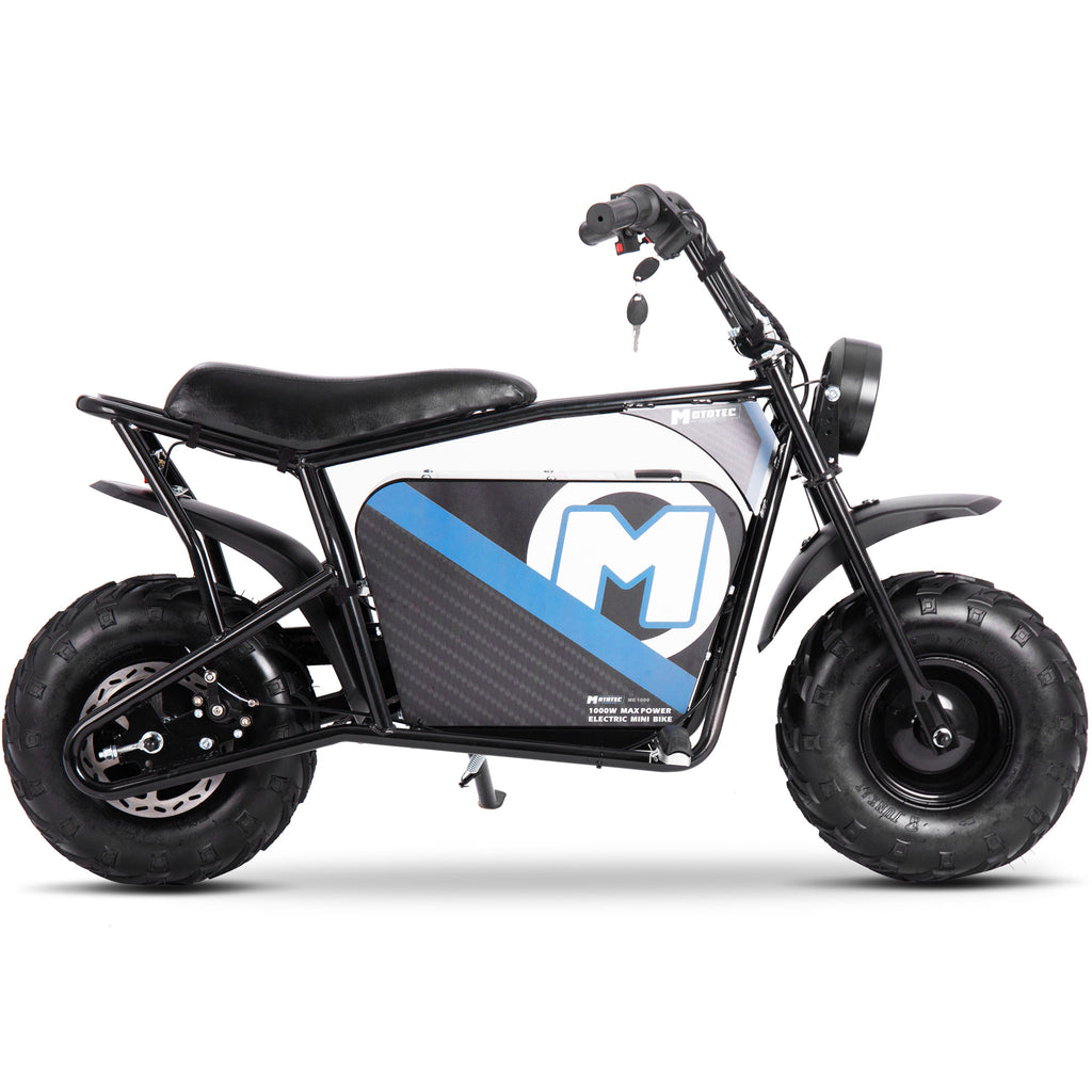MotoTec 48v 1000w Electric Powered Mini Bike Black by SalePriced.net