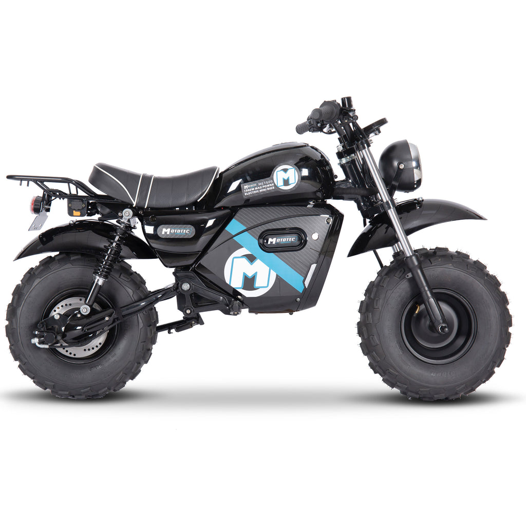 MotoTec 60v 1500w Electric Powered Mini Bike Lithium Black by SalePriced.net