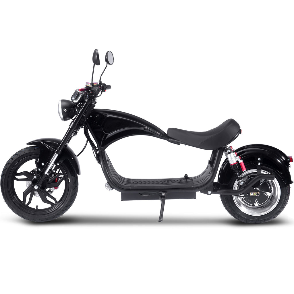 MotoTec Raven 60v 30ah 2500w Lithium Electric Scooter Black by SalePriced.net