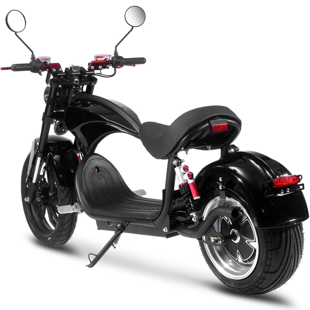 MotoTec Raven 60v 30ah 2500w Lithium Electric Scooter Black by SalePriced.net