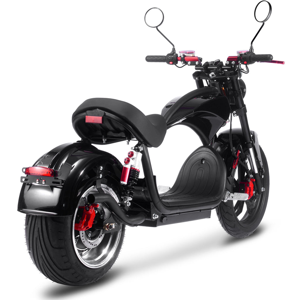 MotoTec Raven 60v 30ah 2500w Lithium Electric Scooter Black by SalePriced.net