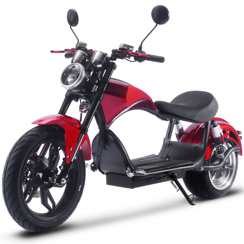 MotoTec Raven 60v 30ah 2500w Lithium Electric Scooter Red by SalePriced.net