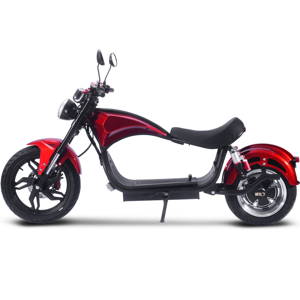MotoTec Raven 60v 30ah 2500w Lithium Electric Scooter Red by SalePriced.net