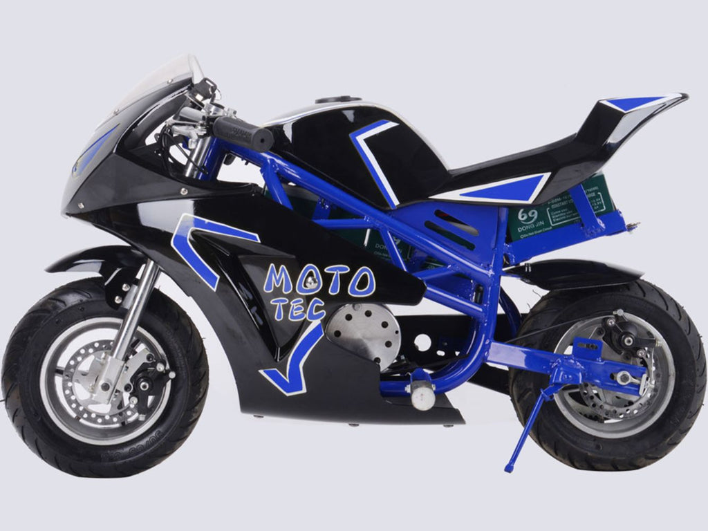 MotoTec 36v 500w Electric Pocket Bike GT Blue by SalePriced.net