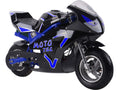 MotoTec 36v 500w Electric Pocket Bike GT Blue by SalePriced.net