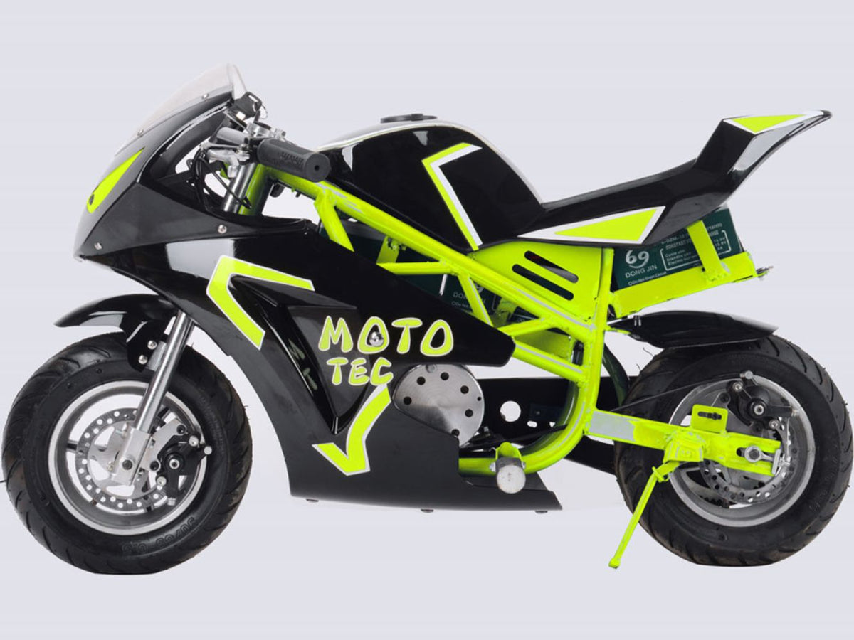 MotoTec 36v 500w Electric Pocket Bike GT Yellow by SalePriced.net