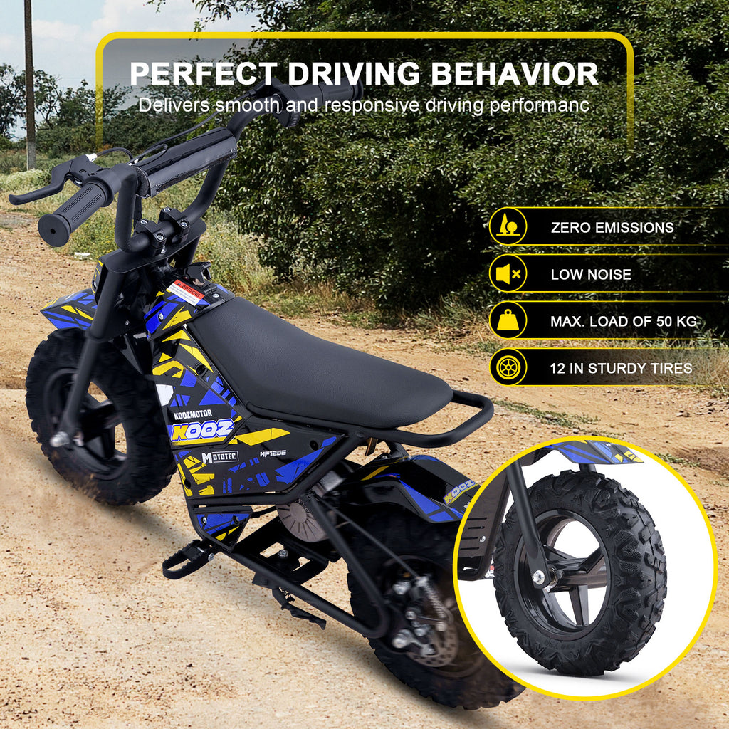 MotoTec 24v 250w (HP120E) Electric Powered Mini Bike Blue by SalePriced.net