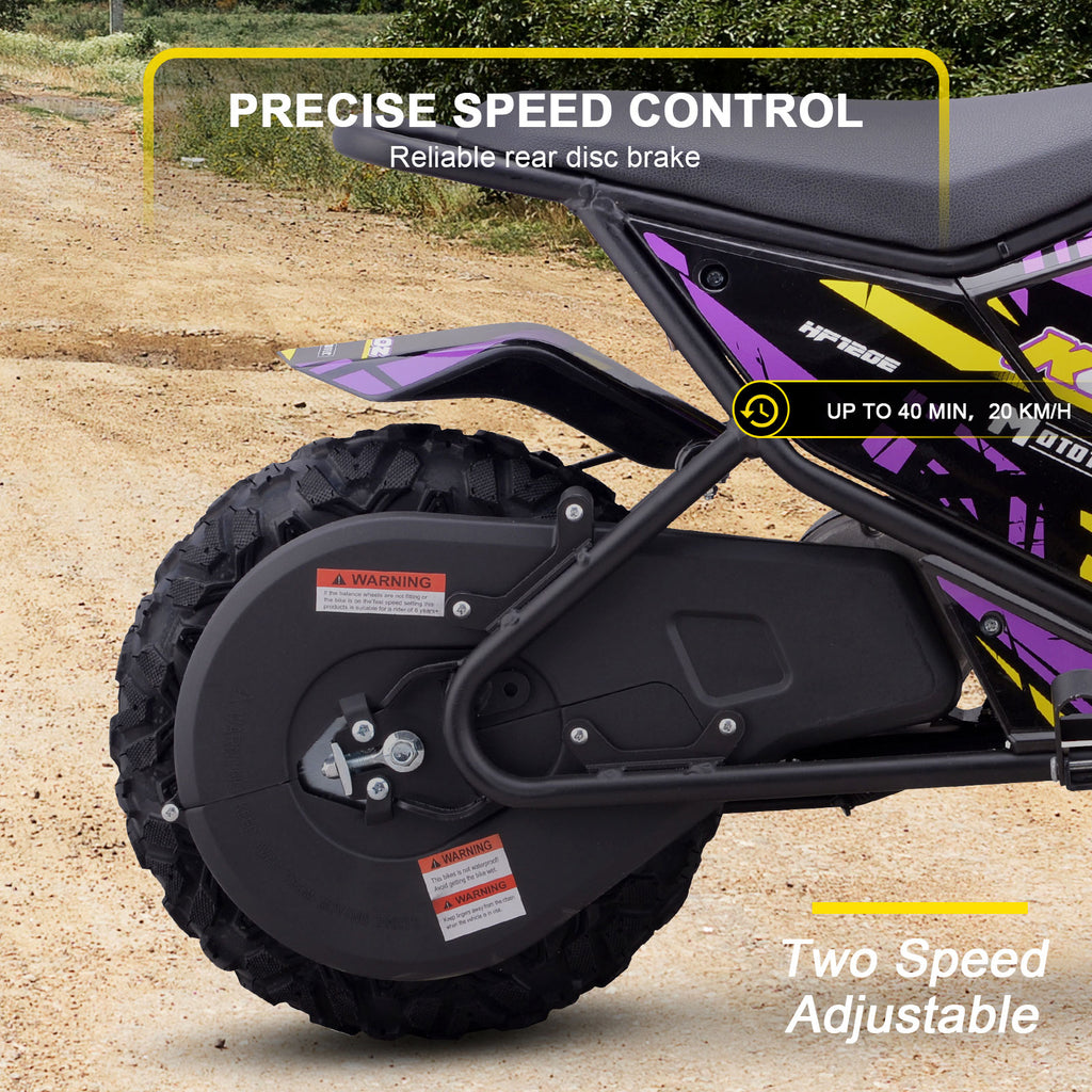 MotoTec 24v 250w (HP120E) Electric Powered Mini Bike Purple by SalePriced.net