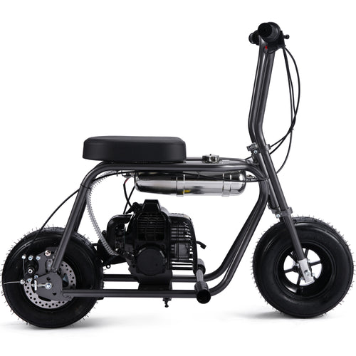 MotoTec Wild Rover 49cc 2-Stroke Kids Gas Mini Bike Grey by SalePriced.net