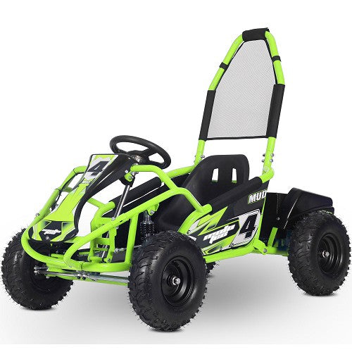 MotoTec Mud Kids Electric 48v 1000w Go Kart Full Suspension Green by SalePriced.net